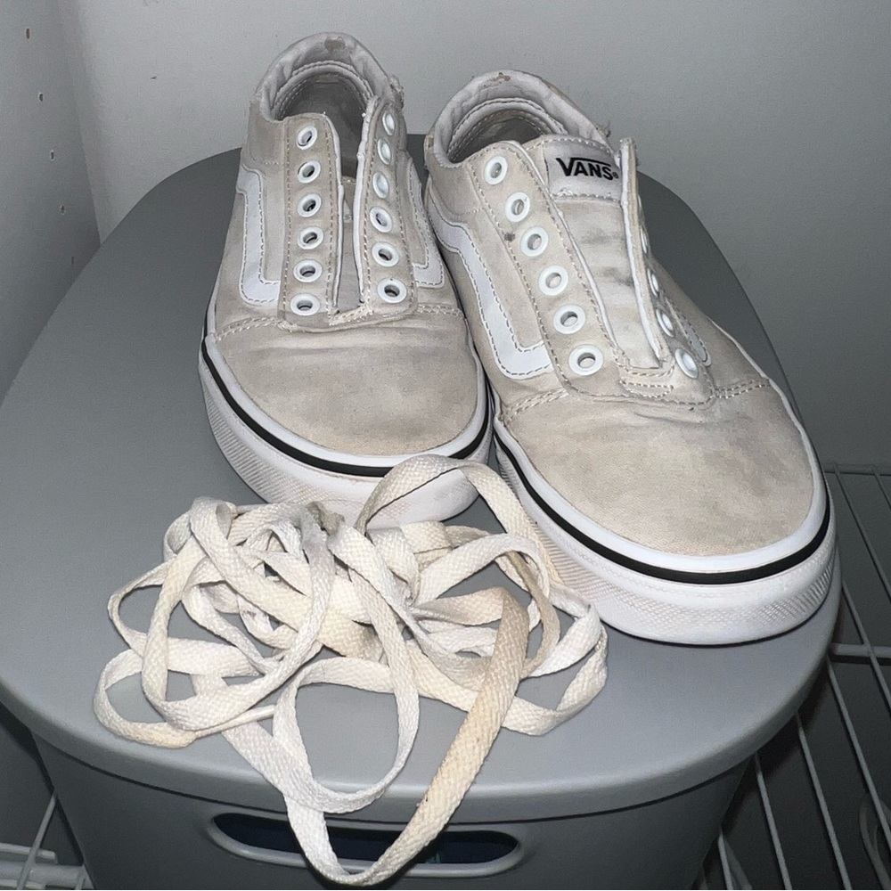 White Old Skool Vans